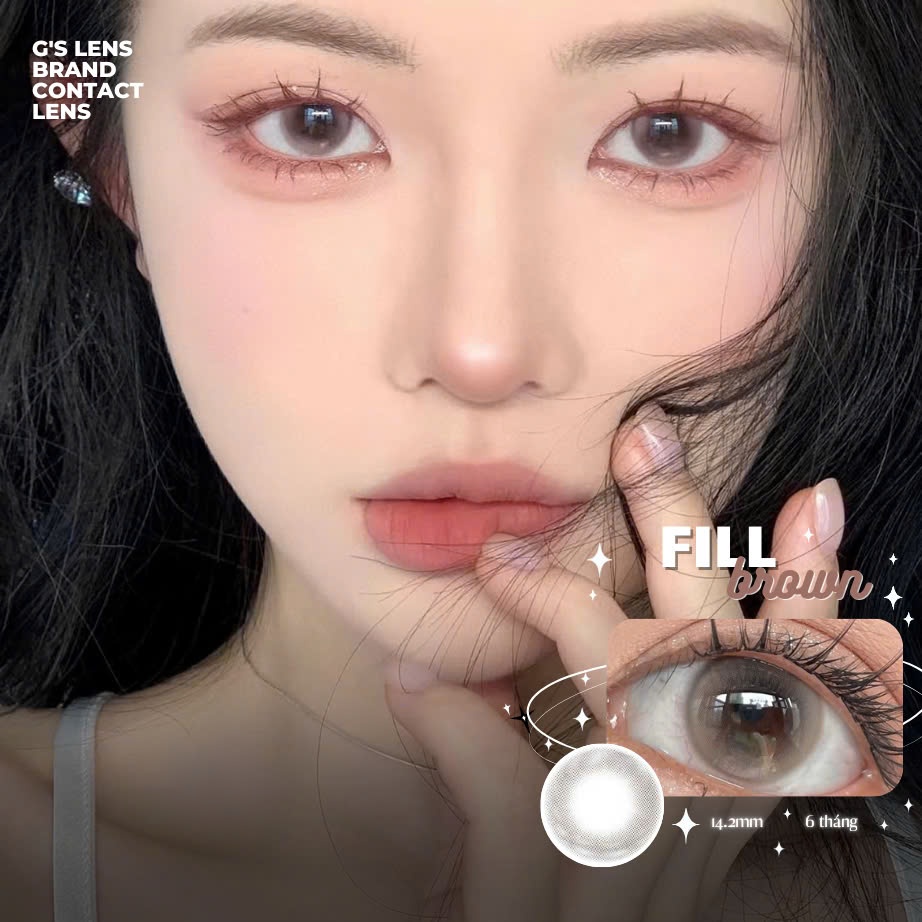 Gslens Fill Brown contact lenses are clear, slightly relaxed lenses in January 6