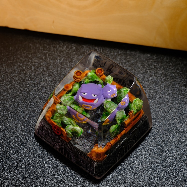 NEW COLLECTION Keycap Pokemon Trang Trí Bàn Phím Dành Cho Bàn Phím Cơ Thủ Công Từ Gỗ Và Epoxy