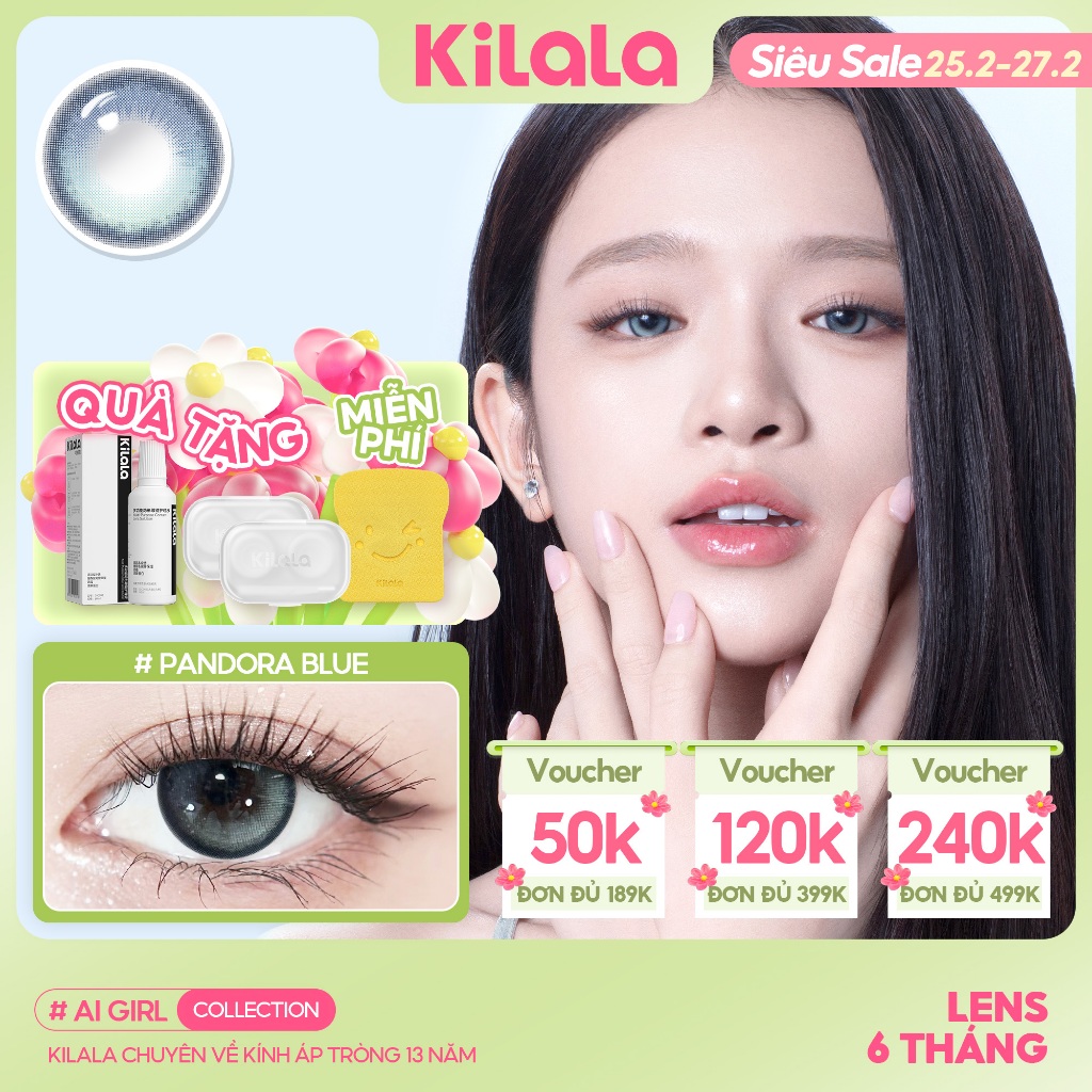 Pandora Blue Blue Lens contact lenses are close to 6 months of 14.2mm with (0-8) 1 pair