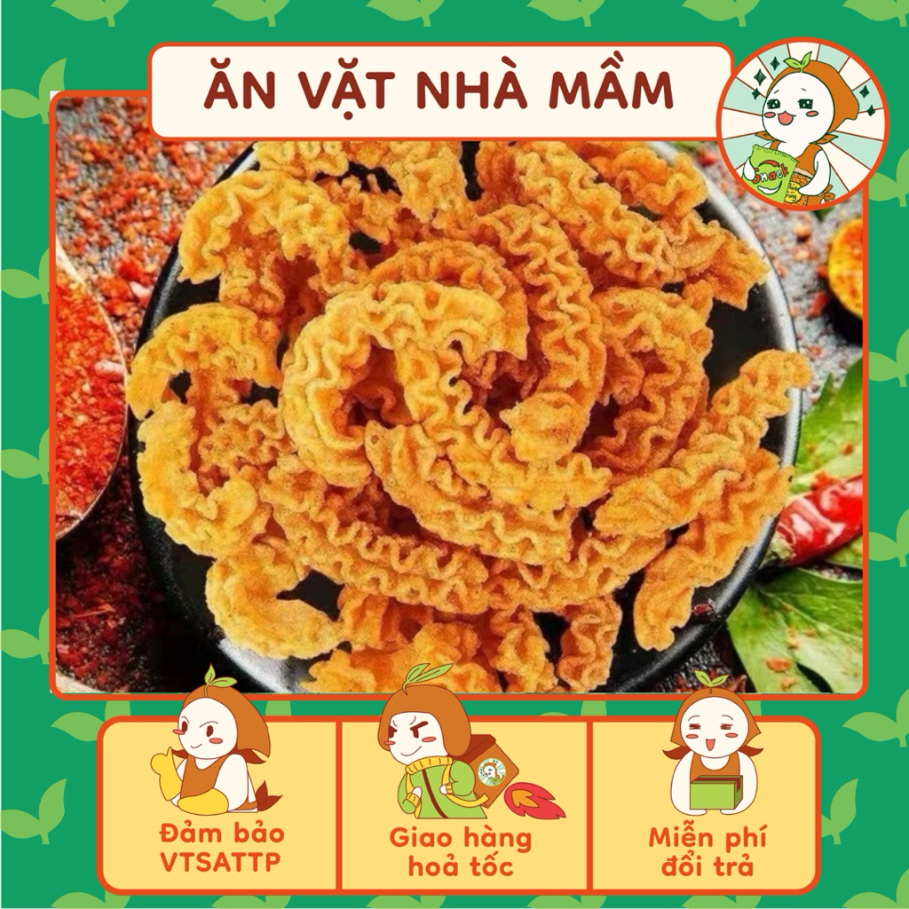 500G Snack Bạch Tuộc Nướng Cay, Bim Bim Râu Mực Cay, Đồ Ăn Vặt Cổng Trường, Ăn Vặt Nhà Mầm.
