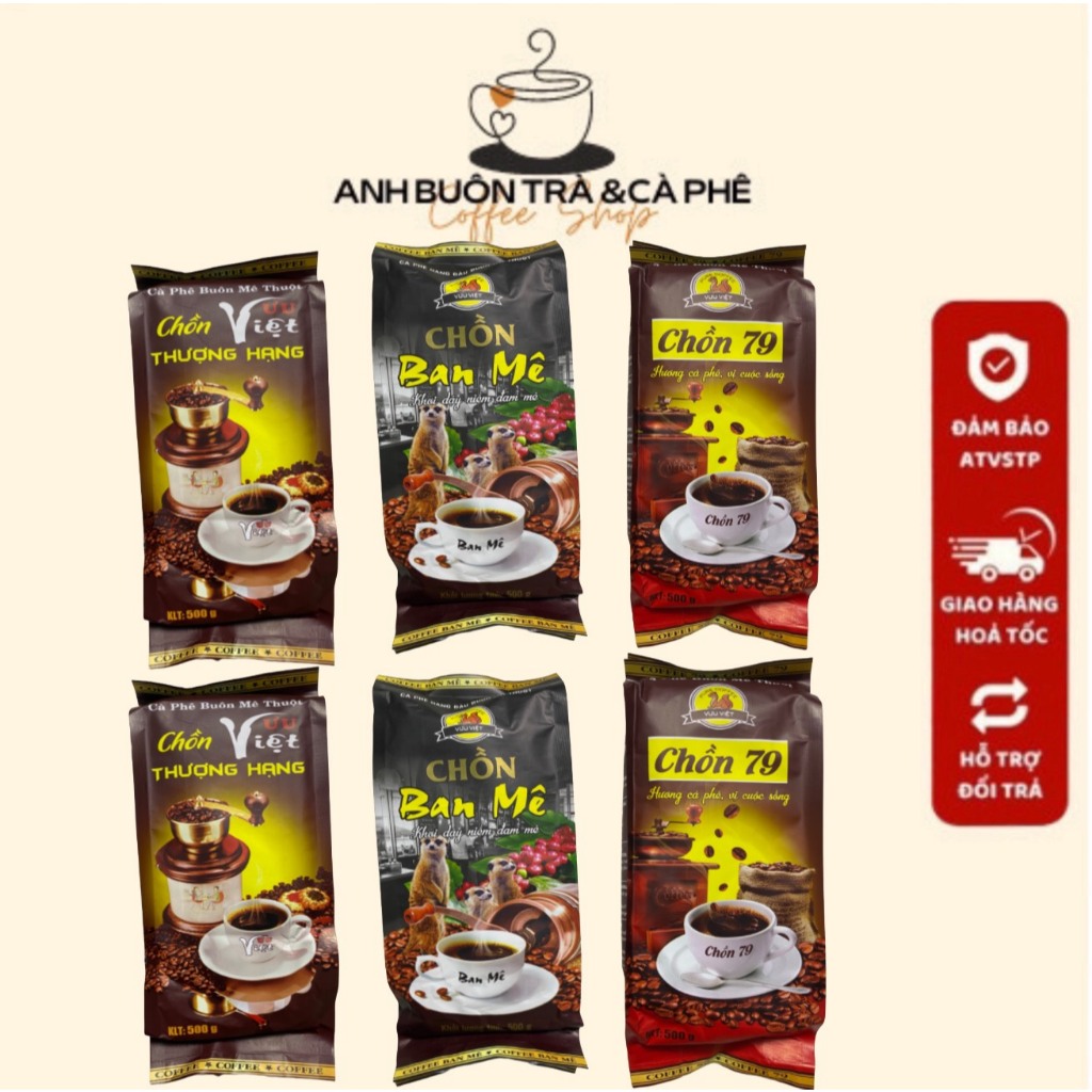 3KG  3 LOẠI KHÁC NHAU CÀ PHÊ HƯƠNG CHỒN VỀ TRỘN PHA PHIN  CHỒ  N THƯỢ NG HẠNG + CHỒ N B AN MÊ + CH Ồ N 7 9