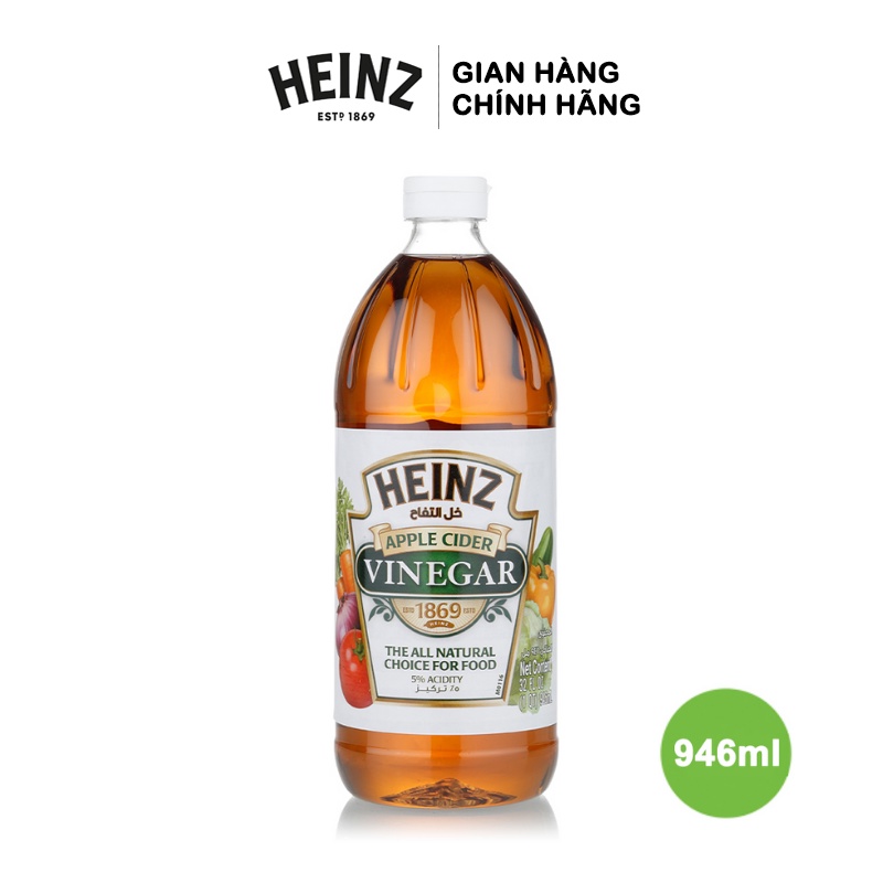 Giấm Táo HEINZ 946ml (Chai Nhựa Mới) [HSD: 09/2025]