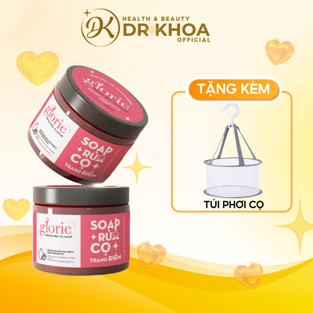 Sáp Rửa Cọ Trang Điểm Glorie Brush Makeup Cleansing Soap 130g - Dr Khoa