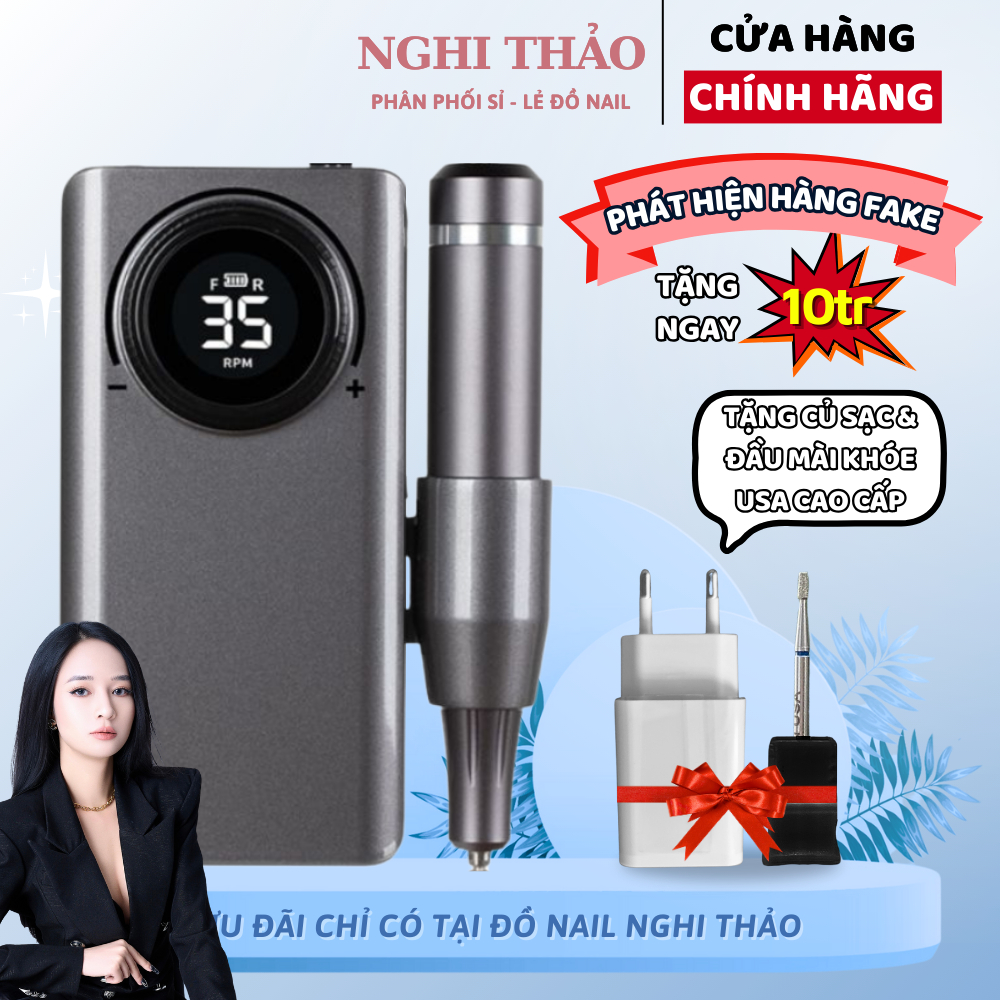 Máy mài móng tích điện làm nail JELIVA