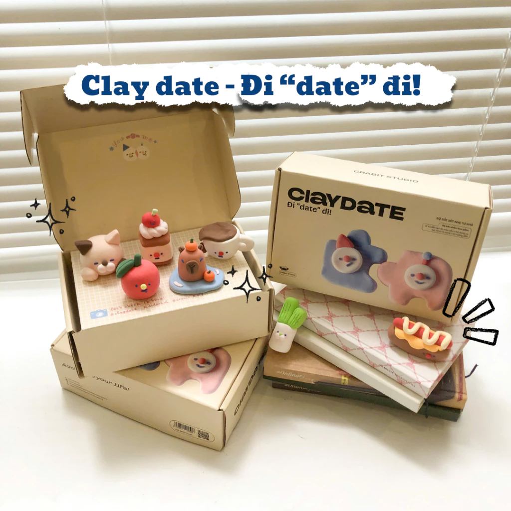 DIY Crabit Clay Date Self -dry clay ultra -light with manuals and handmade clay shaping tools
