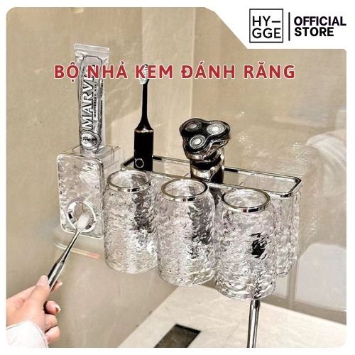 The toothpaste release set with Hygee Decor bathroom cup for convenient wall brush, wall -mounted bathroom utensils