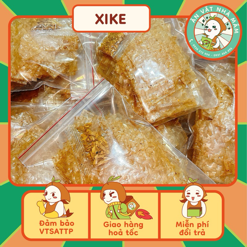 Combo 5 Gói Bánh tráng xike muối tỏi đặc biệt nhà làm siêu chất lượng, ăn là nghiền. Đồ ăn vặt nhà Mầm.