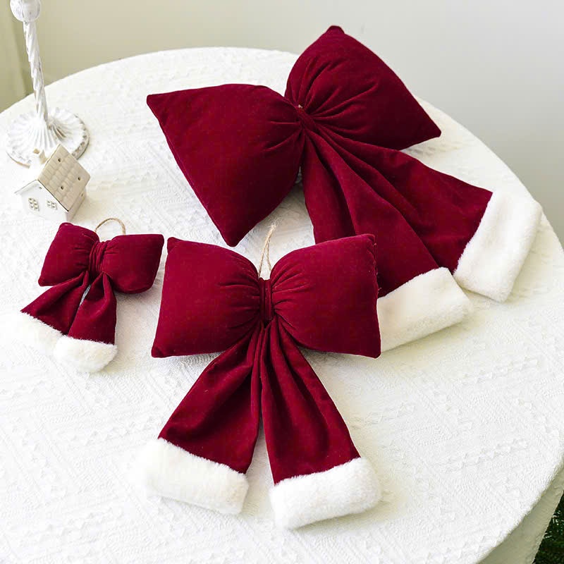 Luxurious Red Velvet Bow NV18 Stylish Christmas Decoration