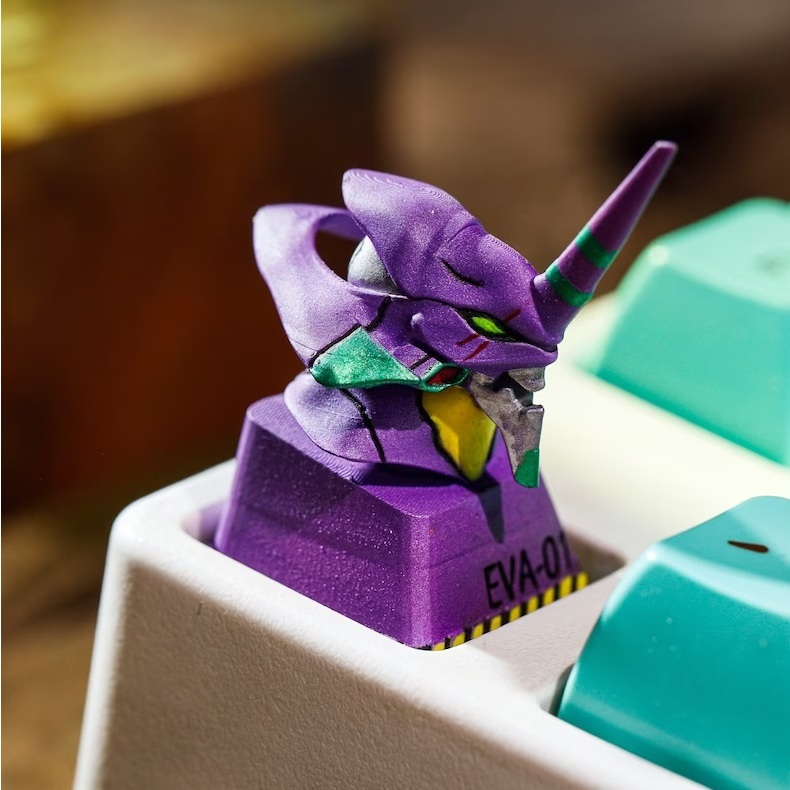 Keycap RG Evangelion Unit-01 EVA 01 nhiều màu, Keycap thủ công cho bàn phím cơ. Keycap Breakwooden