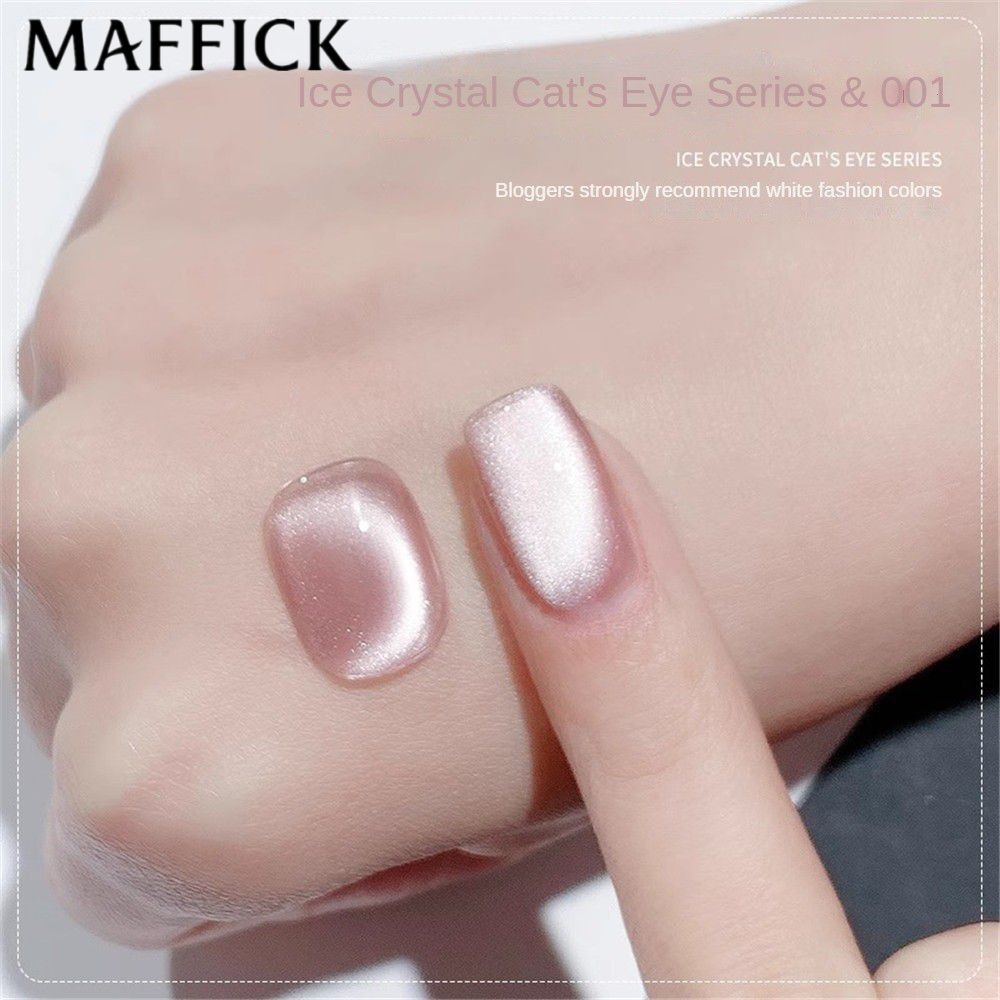 Annies Tinh thể ánh trăng trắng mèo mắt sơn móng tay 2025 Mới Làm Trắng Crypto Magnetic Powder Gel Nail Polish 【bluey】