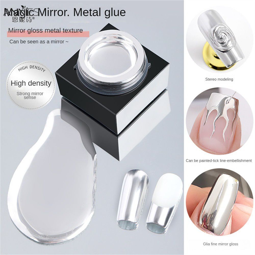 As Nail Supplies Mirror Gloss Strong Sense of Mirror Professional Nail Making Equipment paint Temperament Wild Hook Line Glue Metal Glue White Pop *Glass