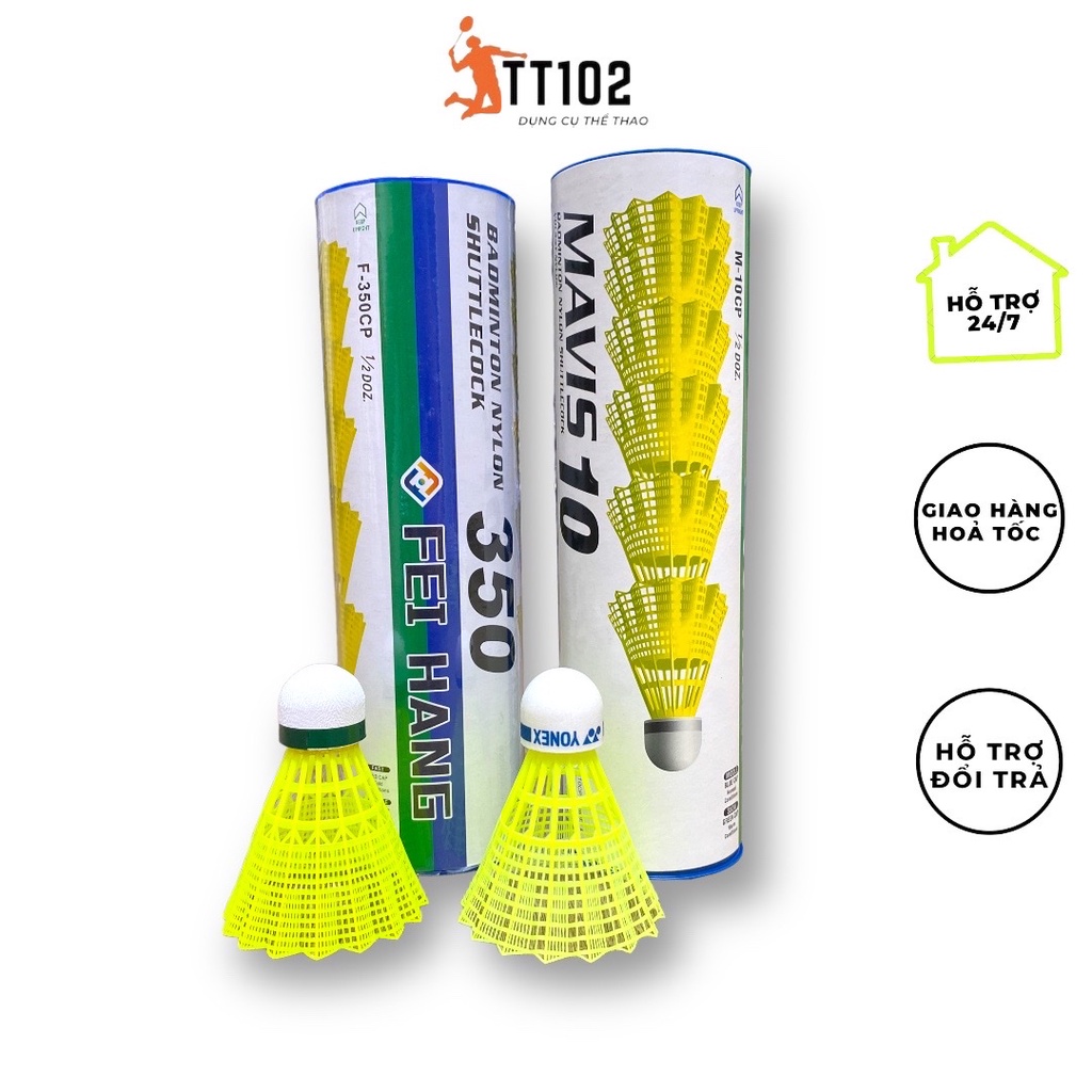 Quả cầu lông nhựa, trái cầu nhựa Yonex, Feihang chính hãng siêu bền