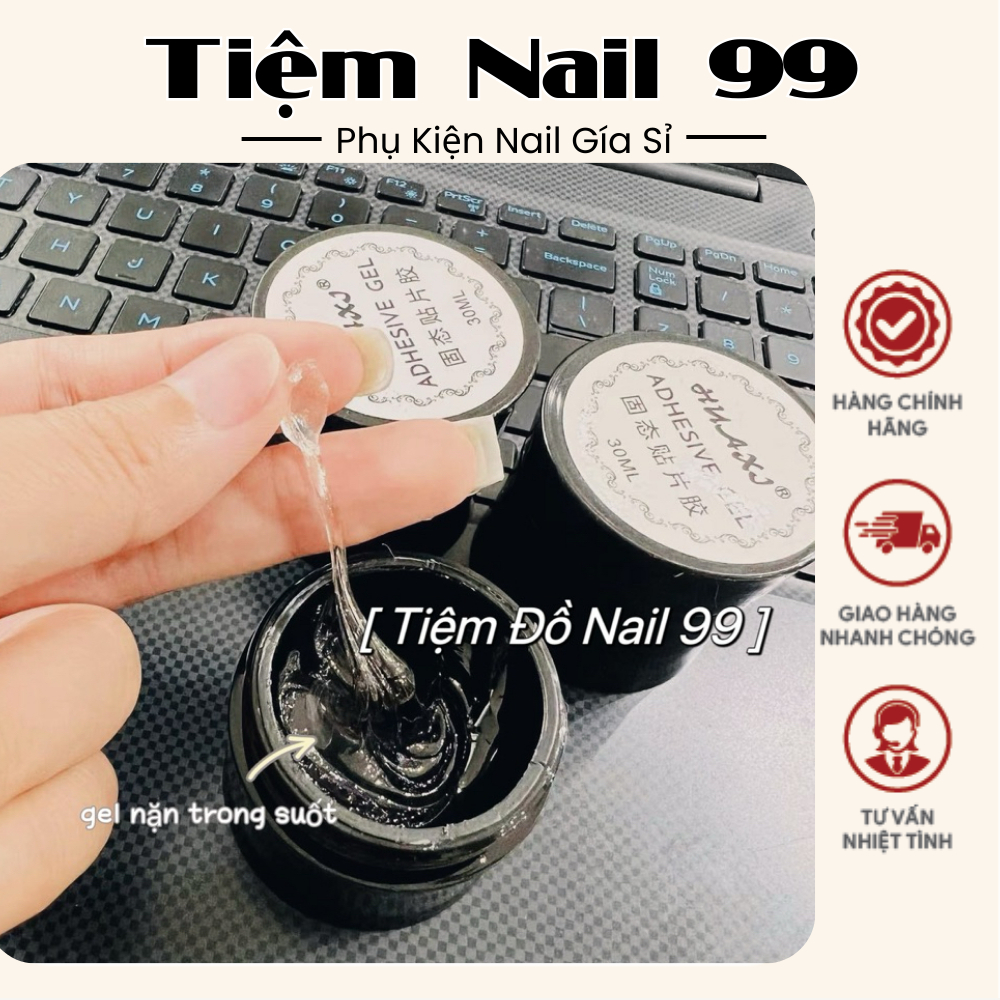 Gel khô định hình, gel màu trong suốt dùng gắn móng úp, gel nặn huaxi