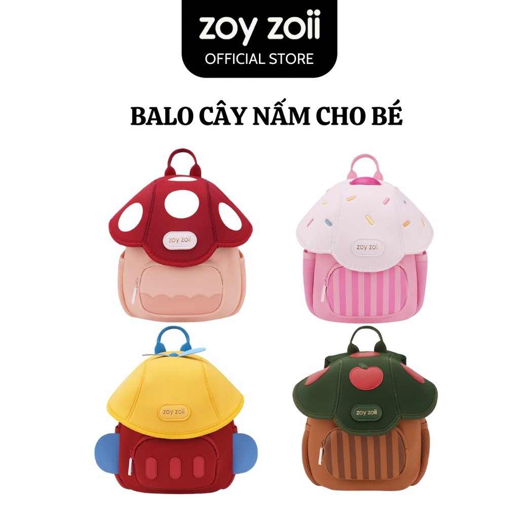 Zoyzoii backpack for children with mushroom -shaped mushrooms Mushroom Series Backpack, school bag for B50 preschool children