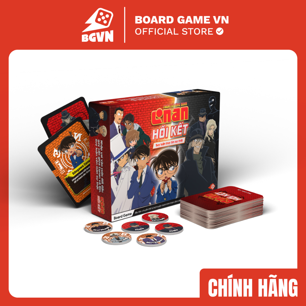 Detective set of Detective Conan - End - Comes with a set of 25 extreme characters - Board Game VN