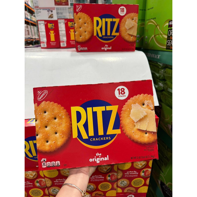 🆕 {MẪU MỚI 2025} [NEW DATE : 05/2025] 🍪 THÙNG 18 CÂY BÁNH QUY MẶN KHÔNG NHÂN THƠM GIÒN MỸ NABISCO RITZ ORIGINAL 1.74KG🇺🇸