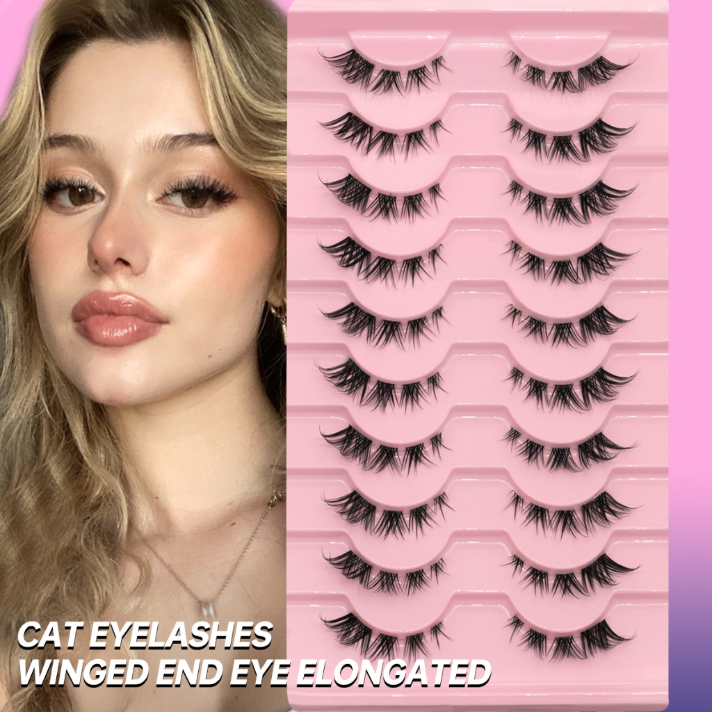 Groinneya cat eyes soft eyelash fake fox eyelash eyelashes with wings at the end of the eyelash extension eyelash eyelash