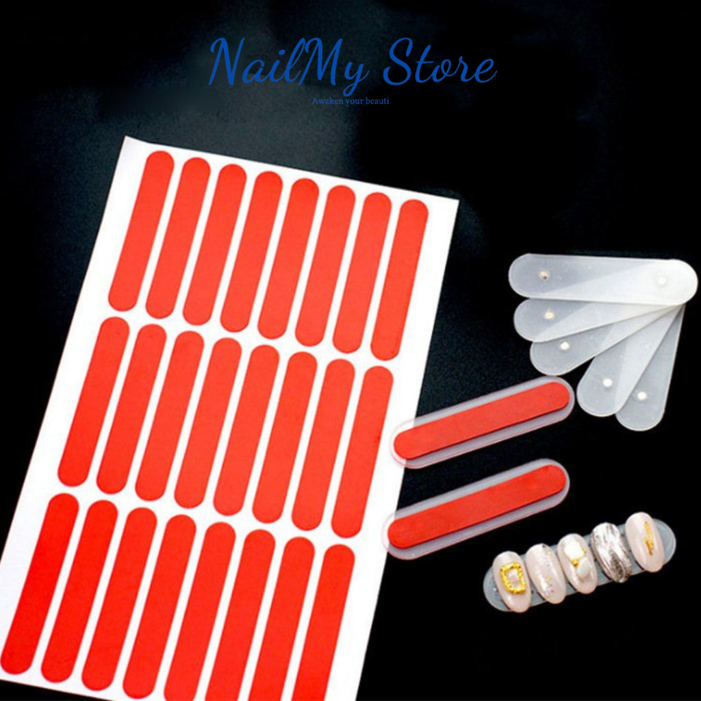 Red tape creates fans - 30 tape of nail board, nailbox nail pattern