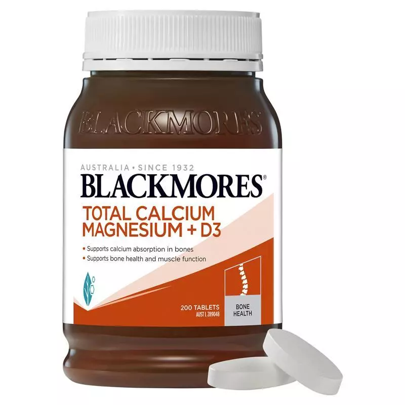 Blackmores Total Calcium Magnesium + D3 200v - Bổ sung canxi + Magie cho xương chắc khỏe
