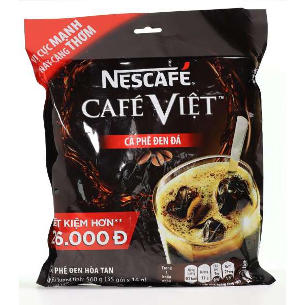 Cà Phê Việt Đen Đá Hòa Tan Nescafe Bịch 35 Gói x 16G/ Hộp special blend 12 Gói x 16G