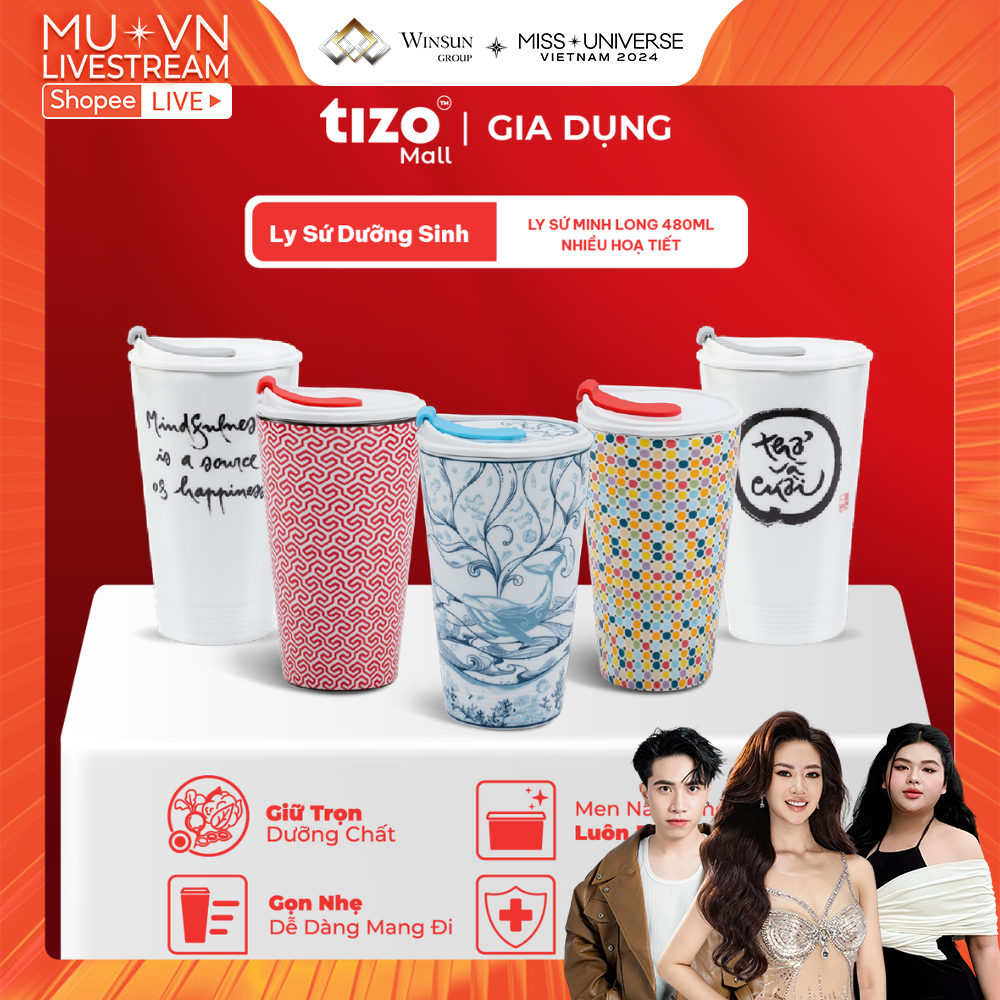 Minh Long | Nursing porcelain cup 0.48L (K1) decorated with motifs