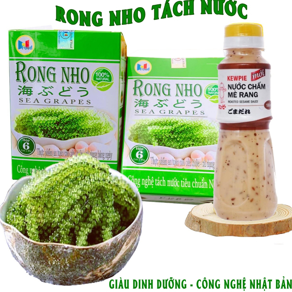 Rong Nho Tách Nước Hộp 6 Gói x 20gram Thanh Mát - Giải Nhiệt - Bổ Dưỡng