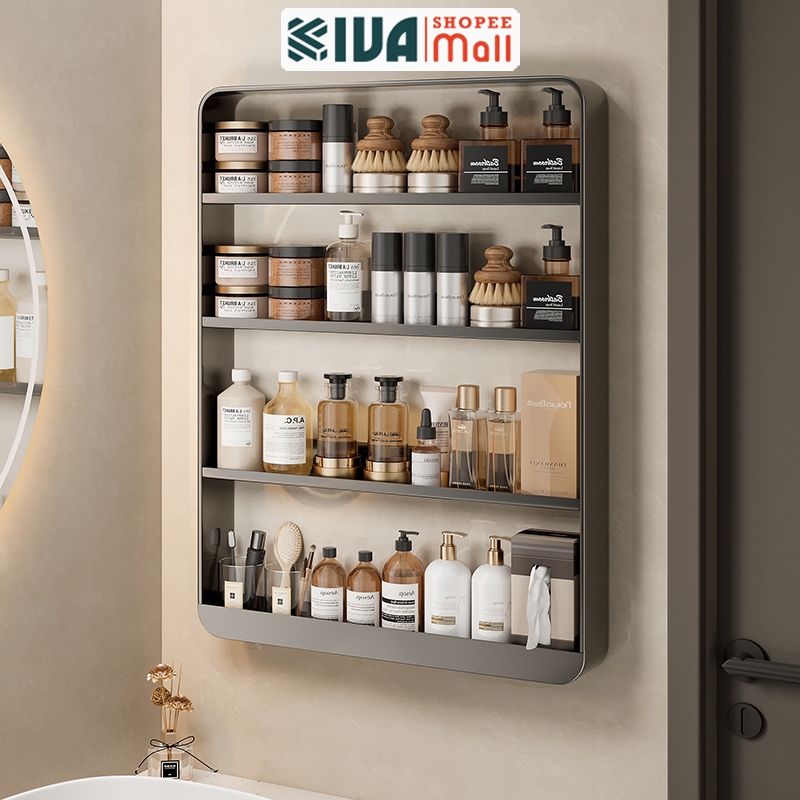 Kiva wall -mounted bathroom shelves, bathroom clothes, aluminum material, large size.