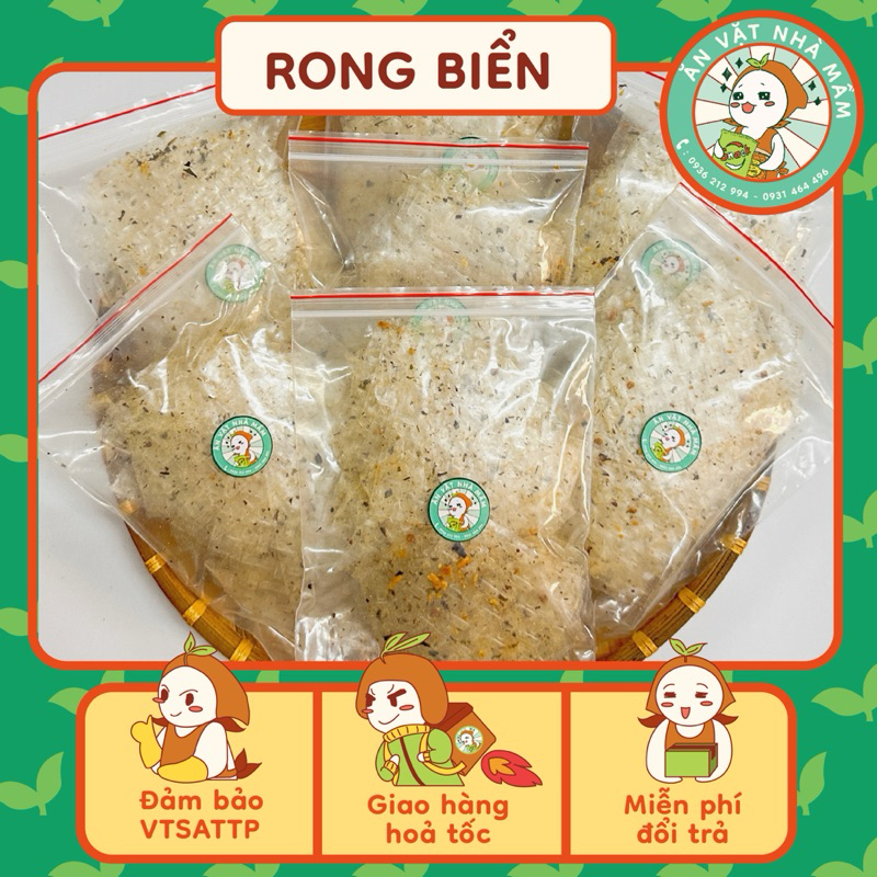 Combo 5 Gói Bánh Tráng Rong Biển Tỏi Hành Phi. Bánh Tráng, Đồ Ăn Vặt Nhà Mầm
